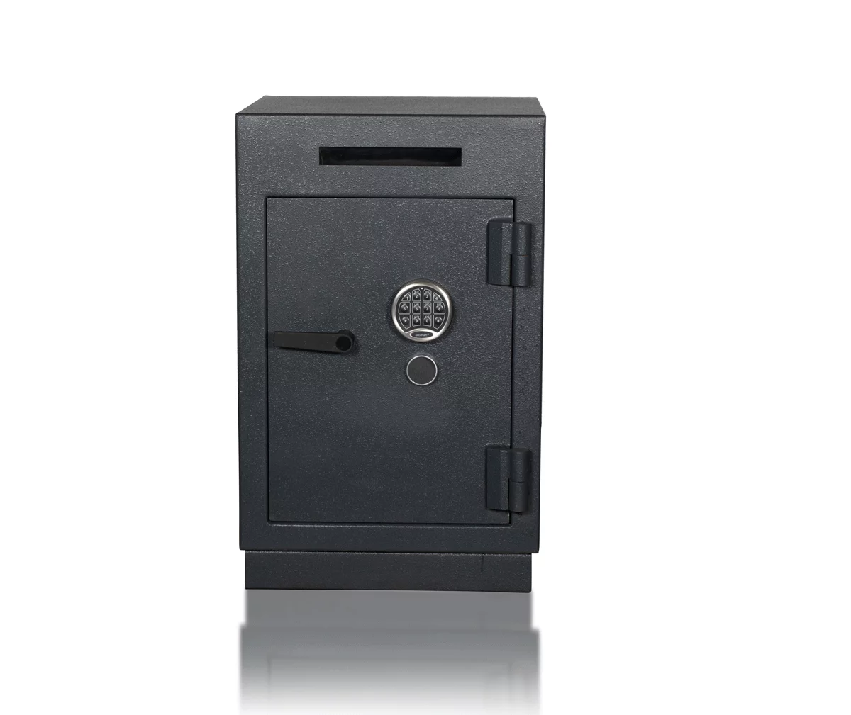 Ciężki sejf zrzutowy | Bardzo bezpieczny | 8 rygli zamykających | Zasada zamykania na 4 oczy | Zamek na klucz i kod PIN