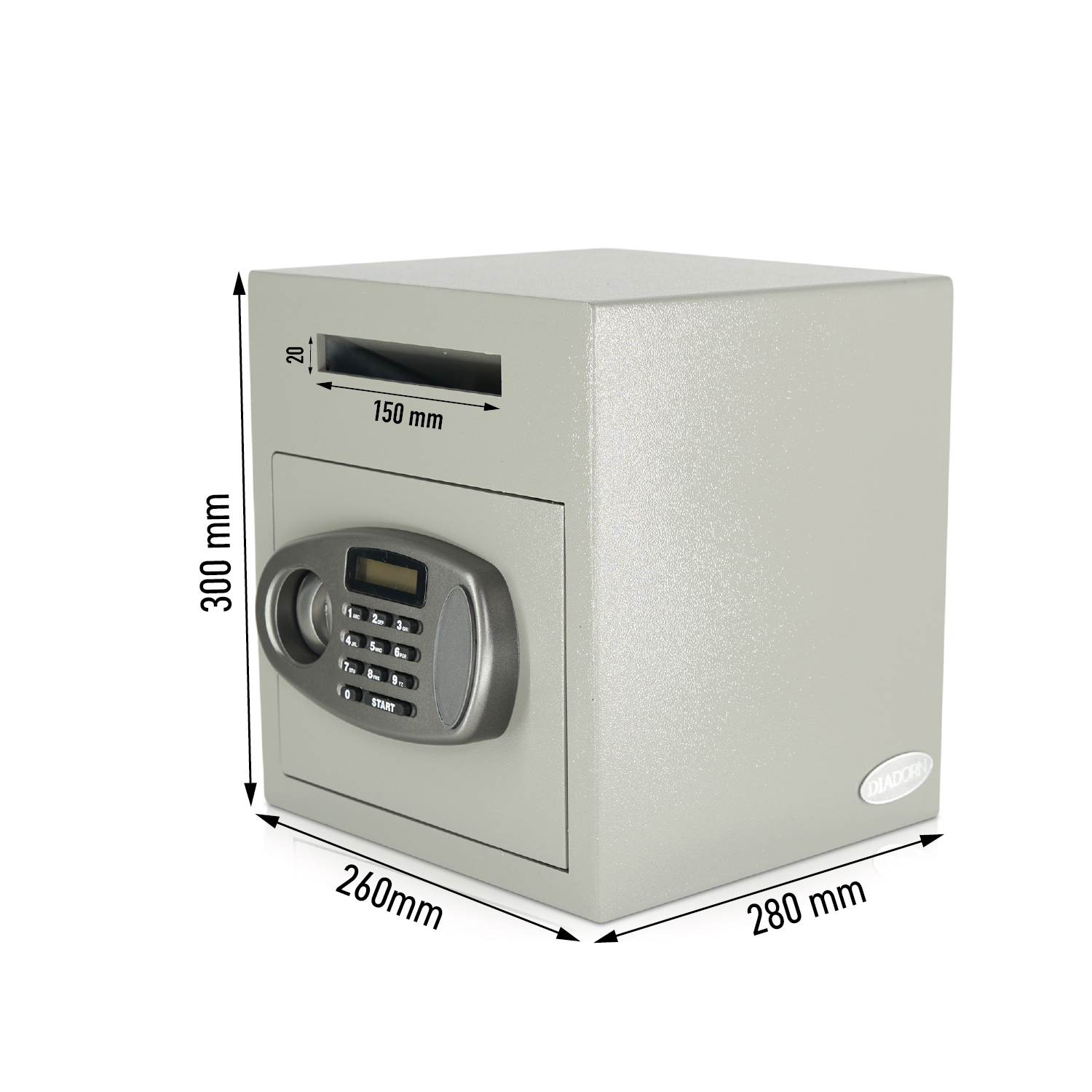 06-10102_2023_einwurftresor-deposittresor-einwurfschlitz_mass Coffre-fort de dépôt | Clients professionnels | Serrure électronique à code PIN | Depositsafe