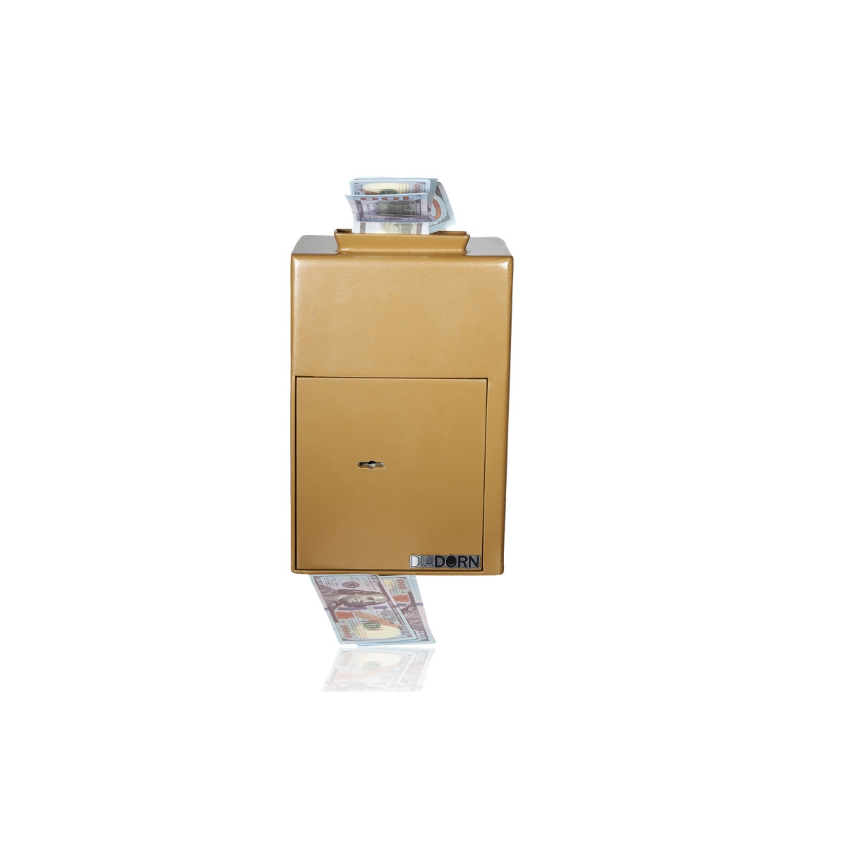 Offering box | Gold - Copper | Corner Slot | Heavy Design | High Quality | Church Safe | Donation Safe