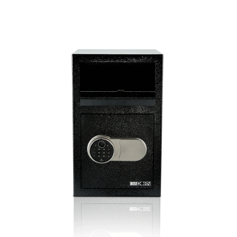 Deposit safe with deposit flap with fingerprint PIN code lock | Fingerprint scanner