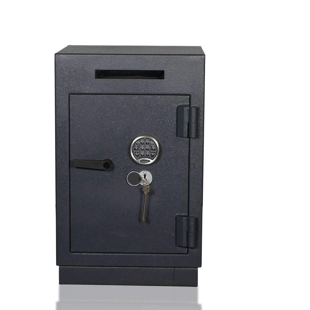 04-12202-Einwurftresor-Deposittresor-300-KG-Sicherheitsstufe-B-gastroRaEyvFVyGMrH2 Coffre-fort à dépôt lourd | Très sécurisé | 8 pênes de verrouillage | Principe de verrouillage à 4 yeux | Serrure à clé et code PIN
