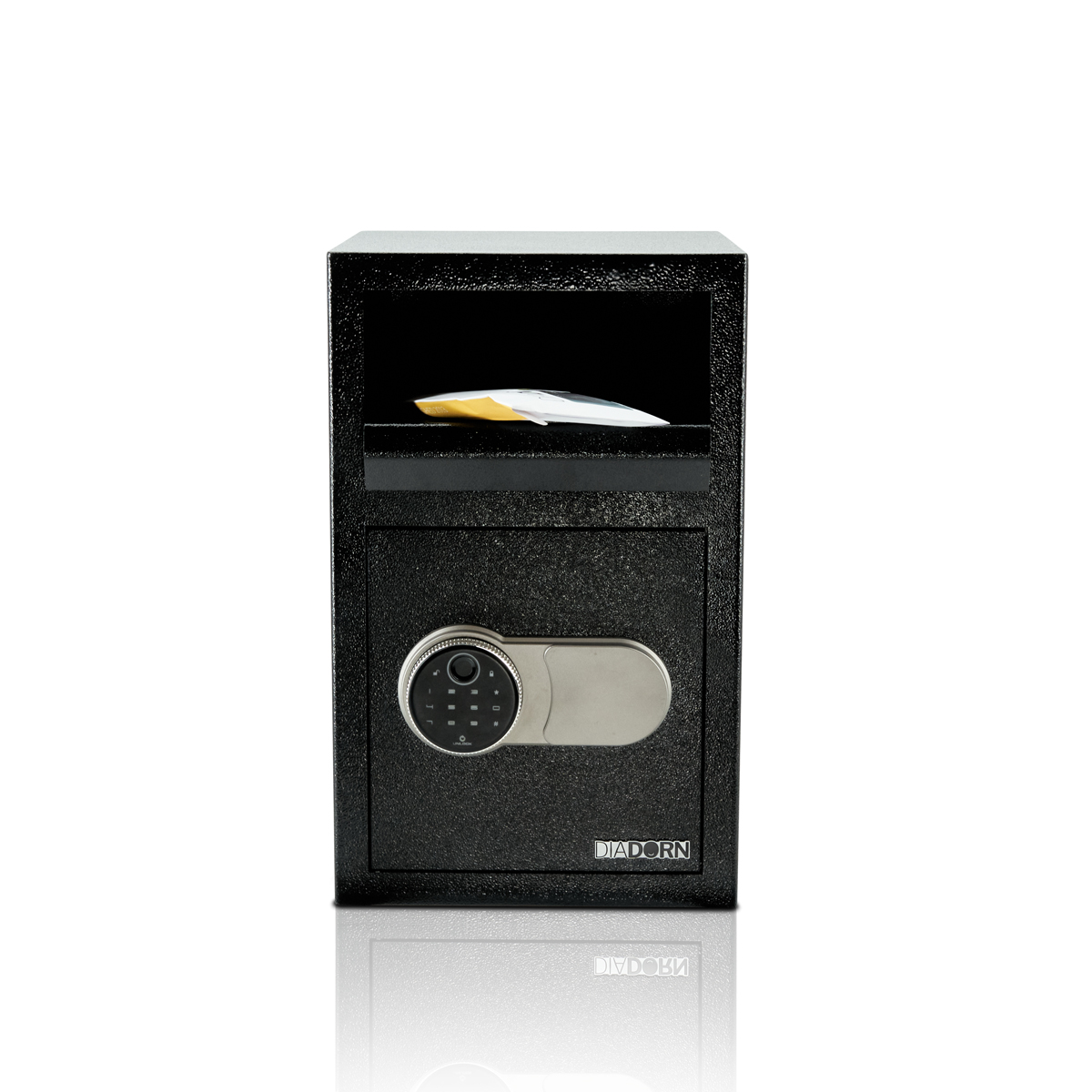 Caja fuerte de depósito con tapa de depósito con cerradura de código PIN con huella dactilar | Escáner de huellas dactilares