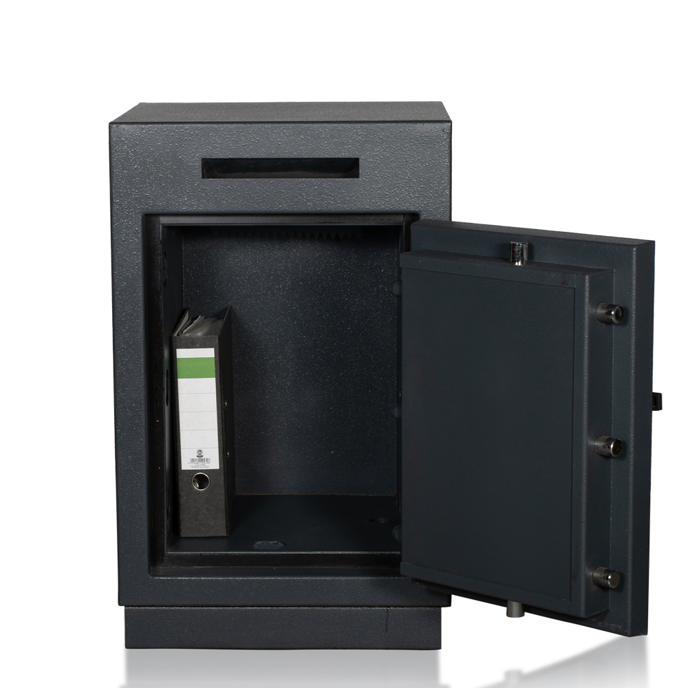 06-12202-Einwurftresor-Deposittresor-300-KG-Sicherheitsstufe-B-gastroEletSrp27zkl8 Coffre-fort à dépôt lourd | Très sécurisé | 8 pênes de verrouillage | Principe de verrouillage à 4 yeux | Serrure à clé et code PIN
