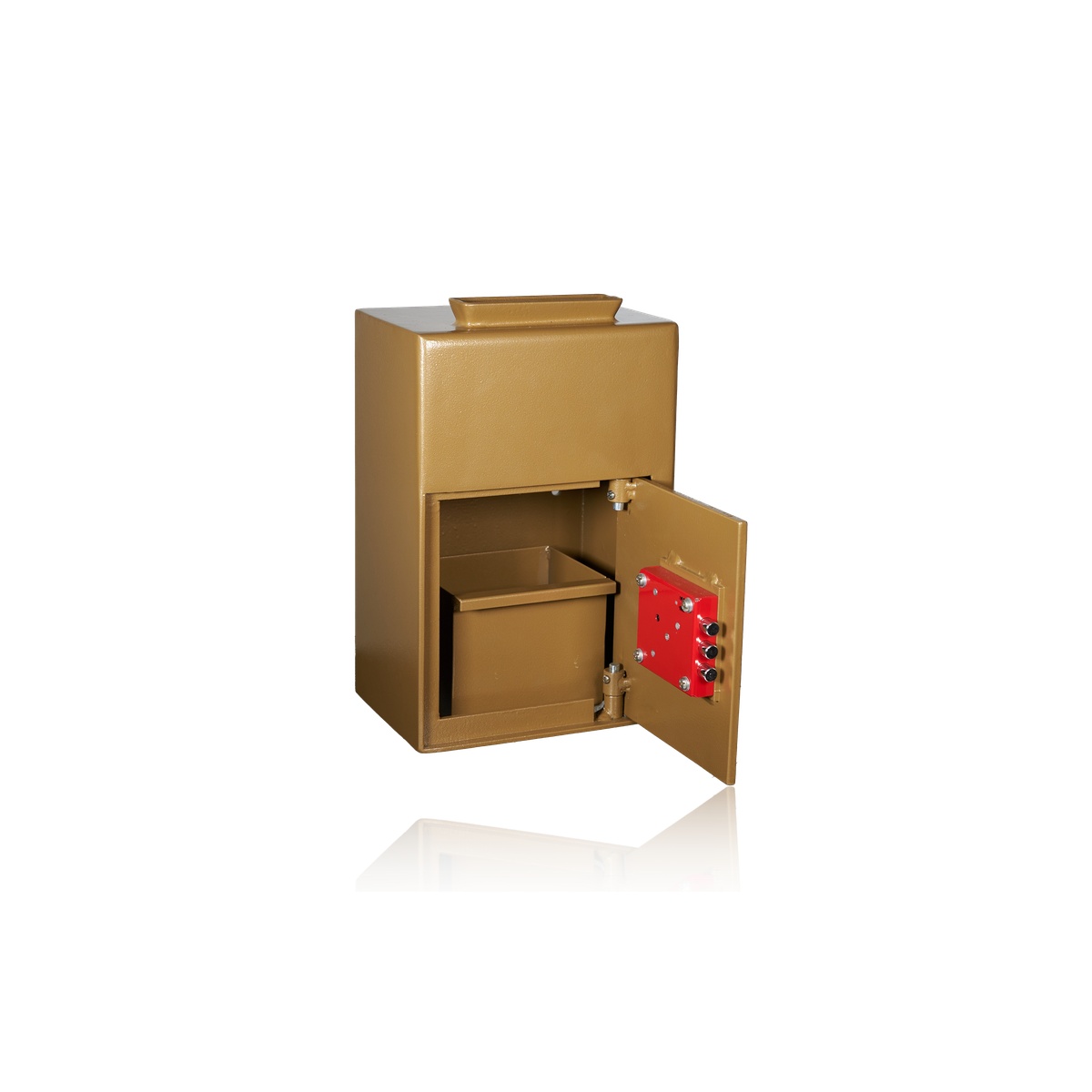 Offering box | Gold - Copper | Corner Slot | Heavy Design | High Quality | Church Safe | Donation Safe